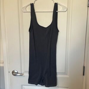 Women's Black Sleeveless Romper